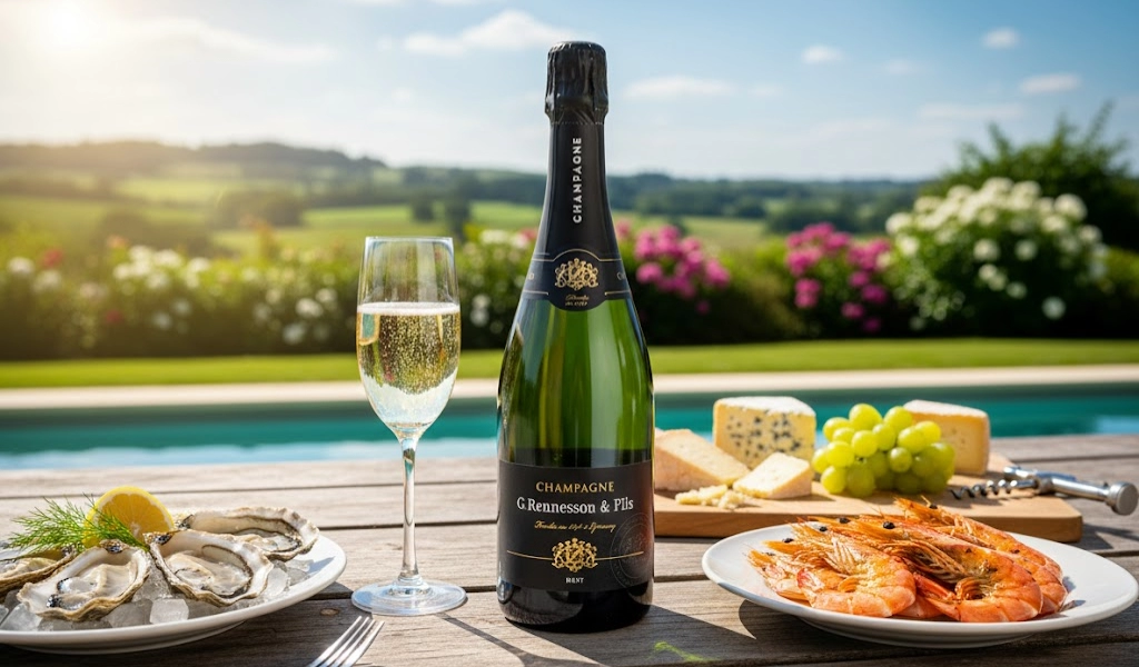 Champagne Brut G Rennesson Et Fils Sống Động 