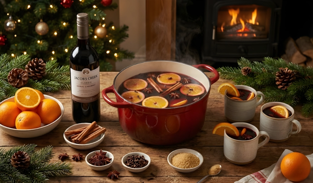 Rượu Vang Đỏ Nóng Giáng Sinh