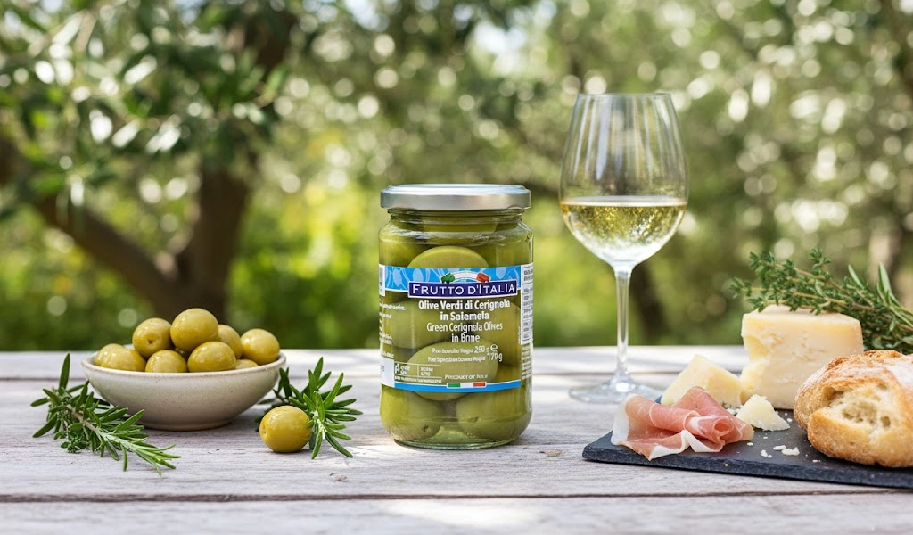  Oliu Xanh Có Hạt Green Cerignola Olives 170g Mịn Màng