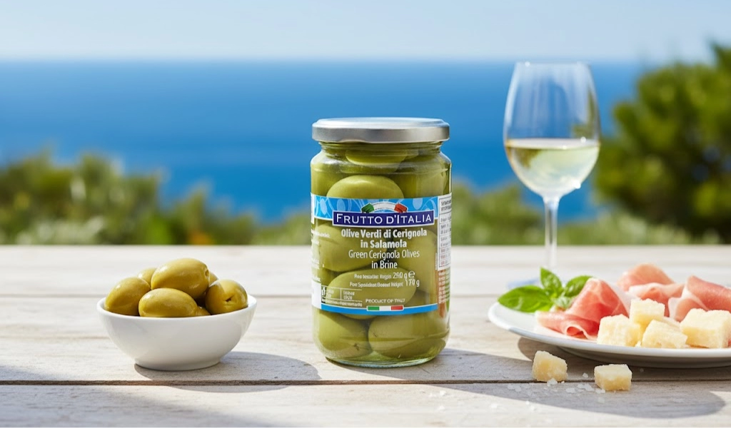  Oliu Xanh Có Hạt Green Cerignola Olives 170g Béo Ngậy