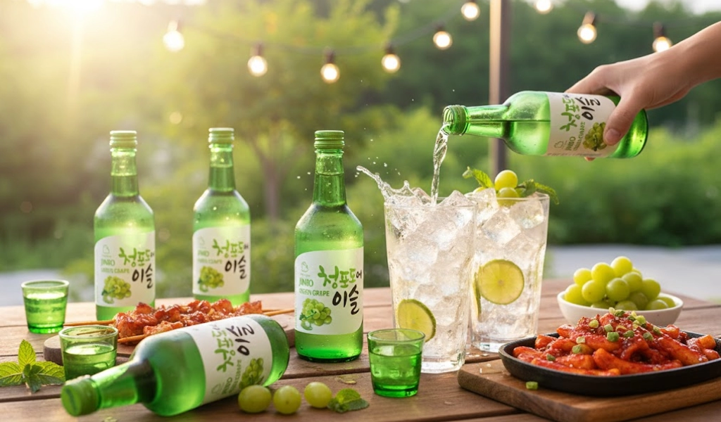 Soju Hàn Quốc Jinro Green Grape Thơm Ngon