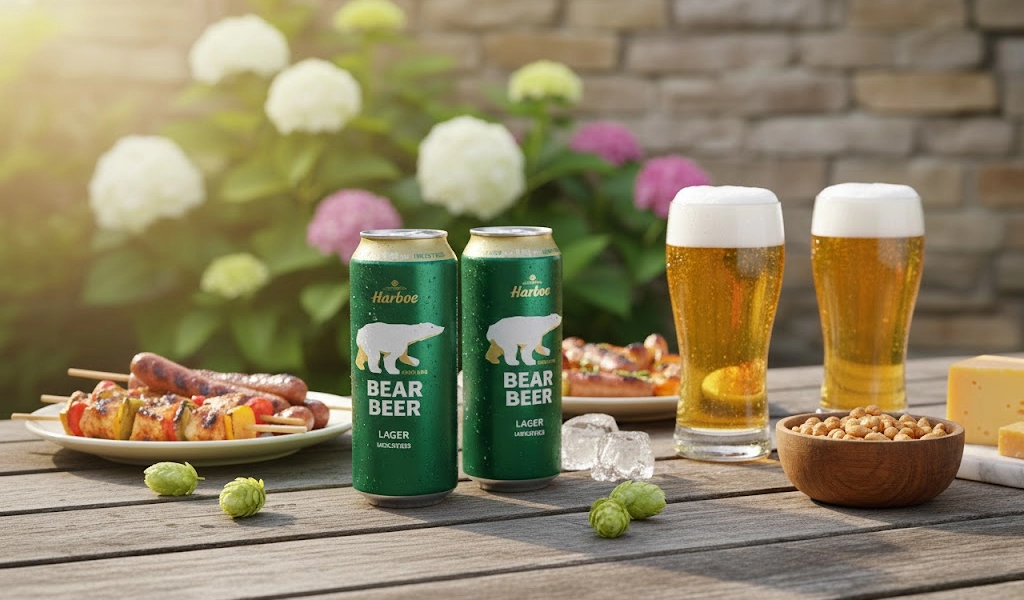 Bia Gấu Đức Harboe Bear Beer Premium Lager Thuần Khiết
