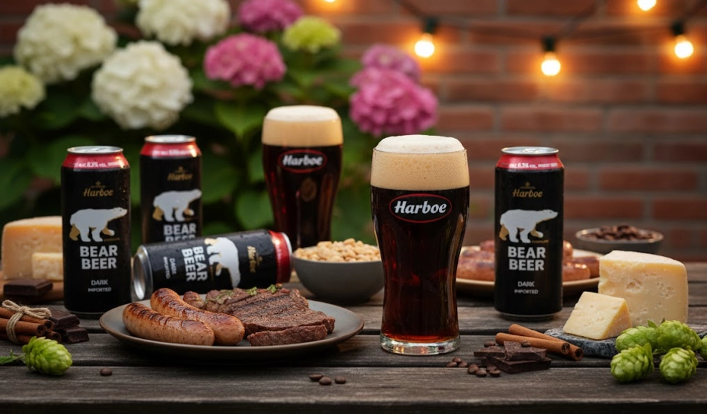 Bia Gấu Đức Harboe Bear Beer Dark Imported Mượt Mà