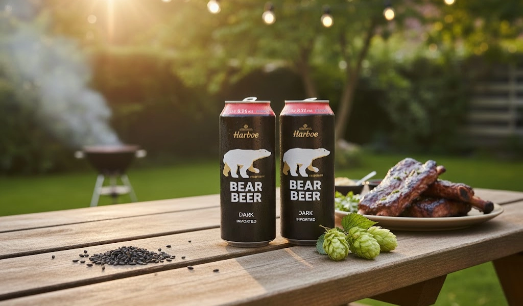 Bia Gấu Đức Harboe Bear Beer Dark Imported Mới Mẻ