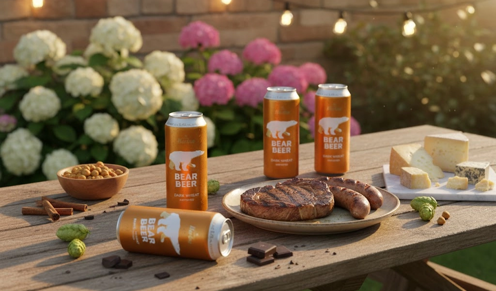 Bia Gấu Đức Harboe Bear Beer Dark Wheat Tươi Mát