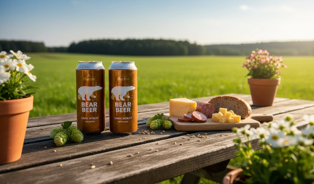 Bia Gấu Đức Harboe Bear Beer Dark Wheat Cân Bằng