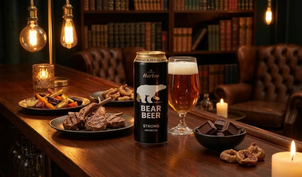 Harboe Bear Beer Strong Imported