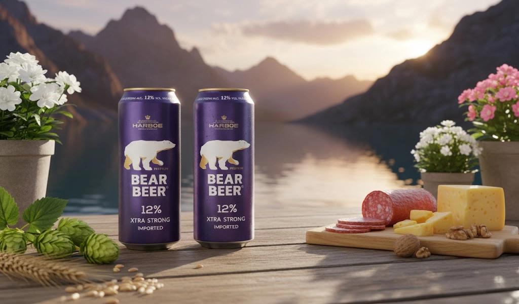  Bia Gấu Harboe Bear Beer Extra Strong Cân Bằng