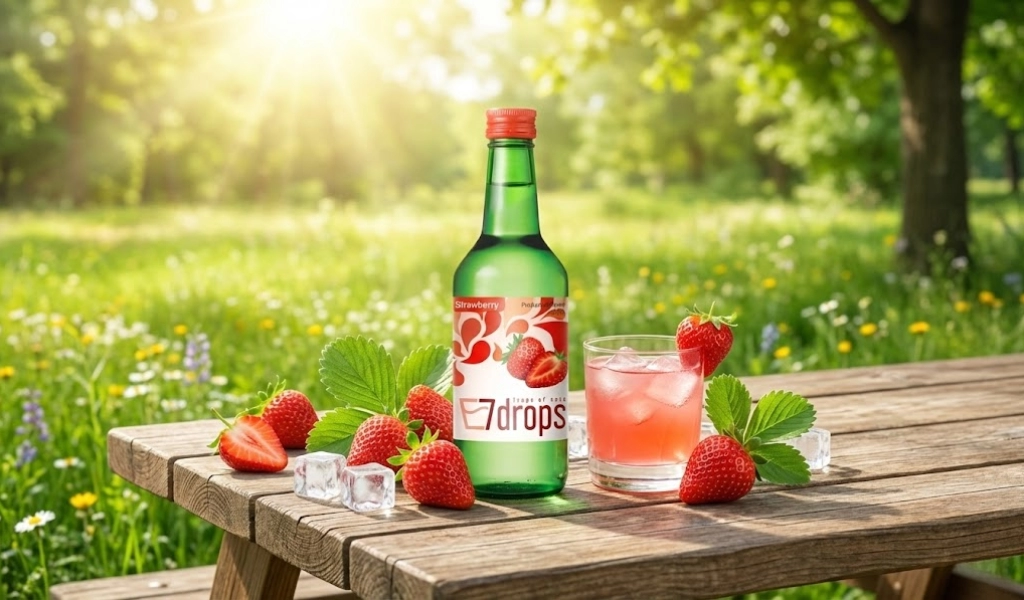 Rượu Soju Hàn Quốc 7 Drops Strawberry