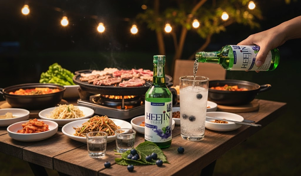  Soju Hàn Quốc Heejin Blueberry Ngọt Dịu