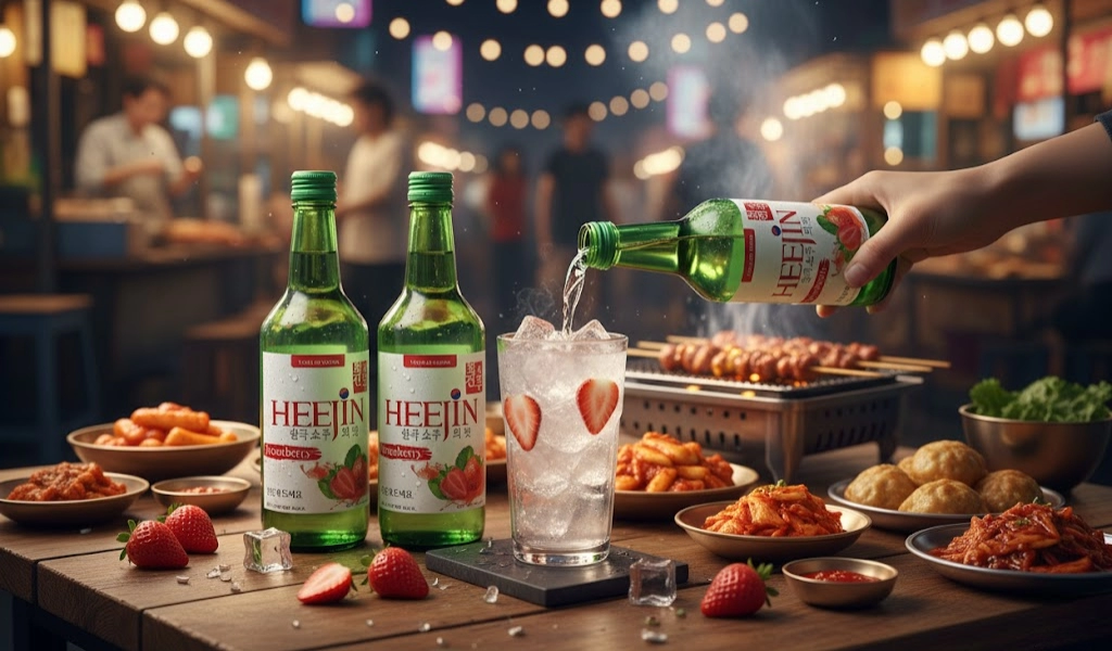 Soju Hàn Quốc Heejin Strawberry Mới Mẻ
