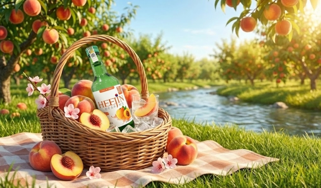 Rượu Soju Hàn Quốc Heejin Peach