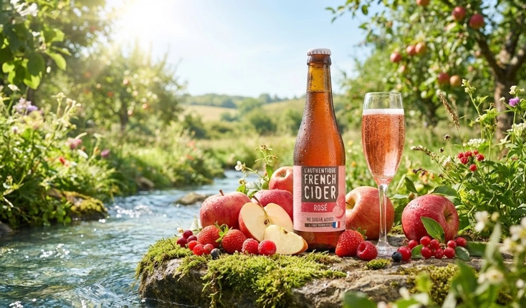 Nước Ép Táo Lên Men Pháp L'Authentique French Cider Val De France Rose 330ml