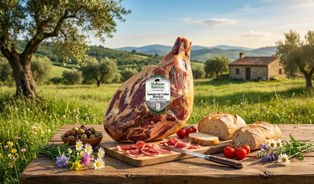 Đùi Heo Muối Deraza Iberico Cebo Đùi Sau Không Xương