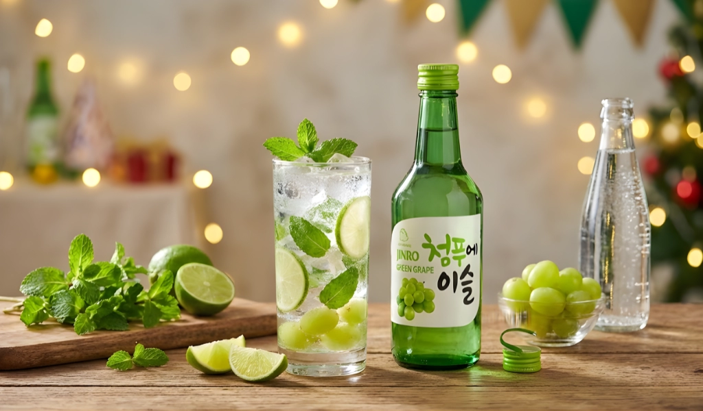 Jinro Soju Nho Xanh Bạc Hà Mát Lạnh