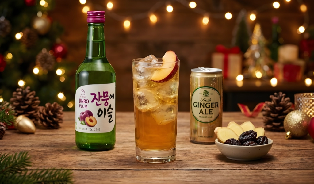 Jinro Soju Mận Kết Hợp Bia Gừng