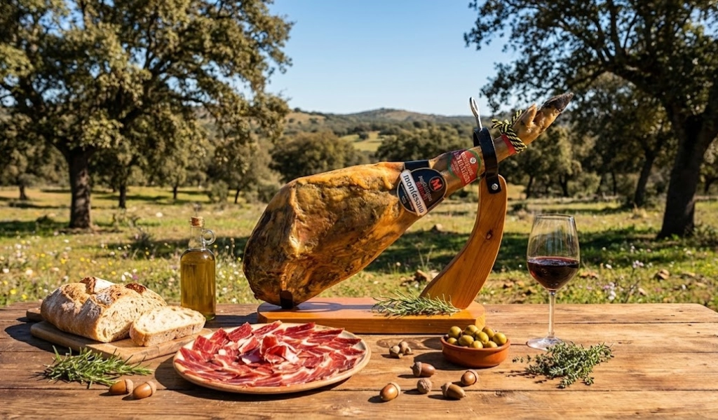 Đùi Heo Muối Montesano 100% Iberico Bellota Đùi Sau Có Xương