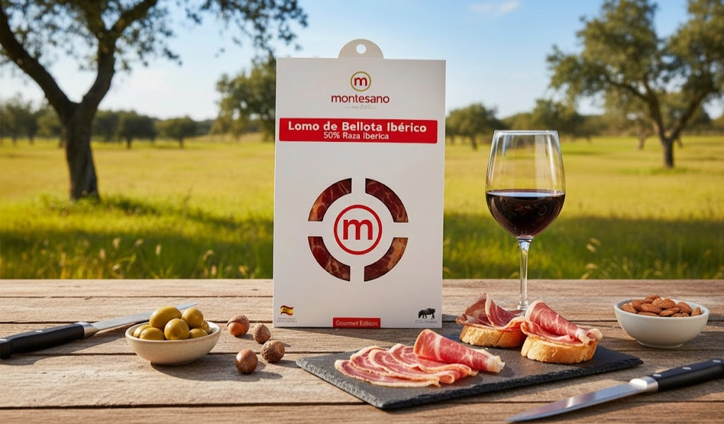 Montesano Lomo De Bellota Iberico Thịt Lưng Cắt Lát Chất Lượng