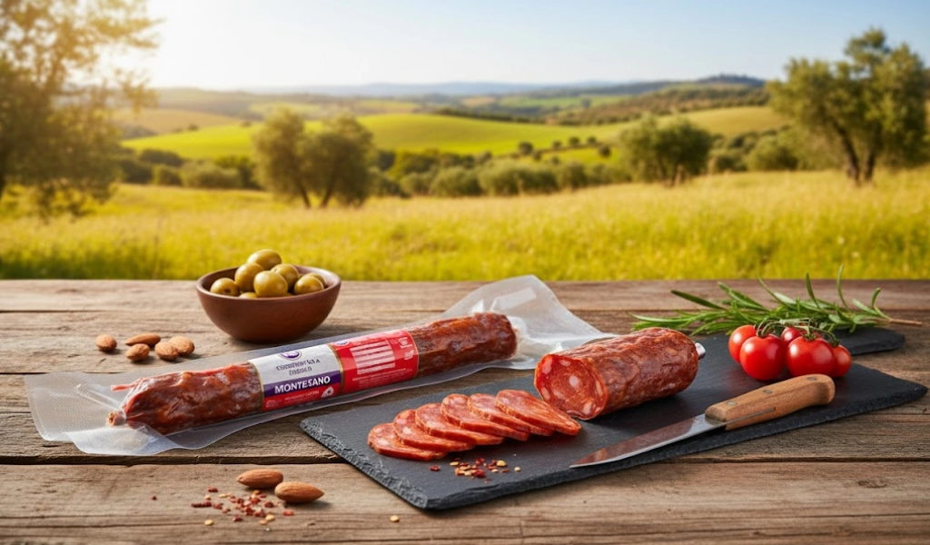 Xúc Xích Cay Montesano Iberico Vela Cebo Tan Chảy