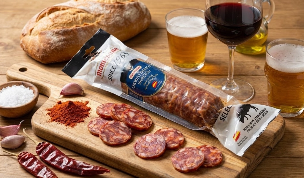 Xúc Xích Cay Montesano Iberico Cular Cebo Muối Nguyên Cây