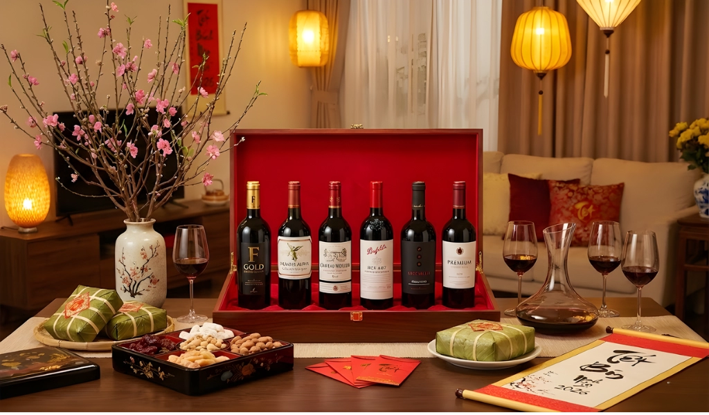 Rượu Vang Đỏ Tết Đậm Đà