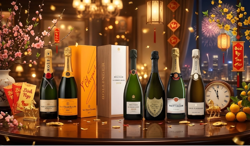 Champagne Pháp Giao Thừa Thịnh Vượng