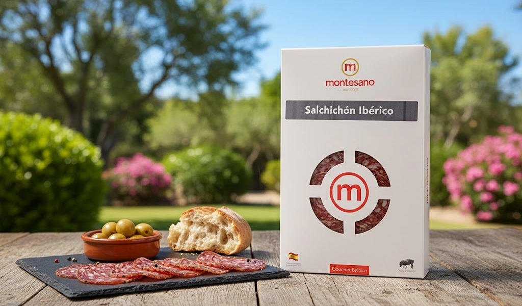 Montesano Salchichon Iberico Cebo Muối Cắt Lát Mềm Mại
