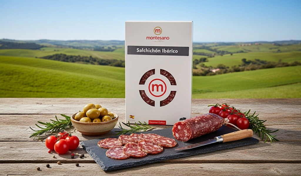 Montesano Salchichon Iberico Cebo Muối Cắt Lát Thượng Hạng