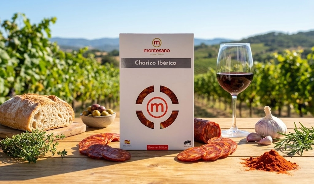 Montesano Chorizo Iberian Cebo Muối Cắt Lát