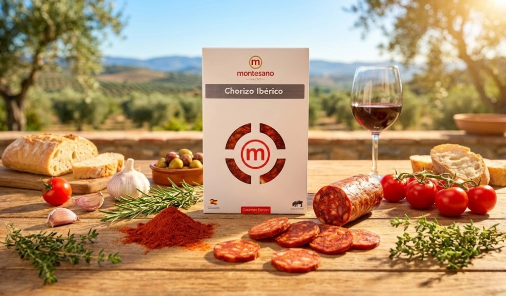 Xúc Xích Cay Montesano Chorizo Iberian Cebo Muối Cắt Lát