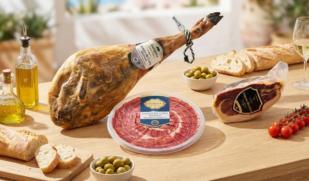 Đùi Heo Muối Nhãn Trắng Cebo Iberico