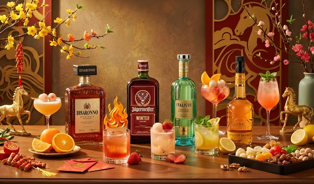Khai Xuân Rạng Rỡ Với Ly Cocktail Liqueur Hương Vị Trái Cây