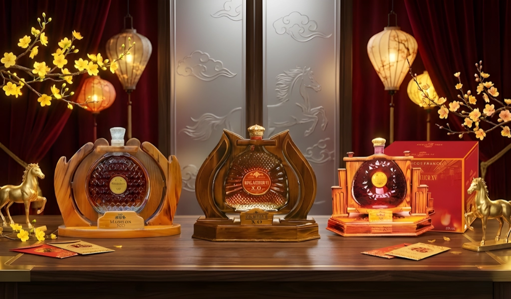 Nâng Tầm Quà Tặng Doanh Nghiệp Với Rượu Brandy Pháp Kệ Gỗ
