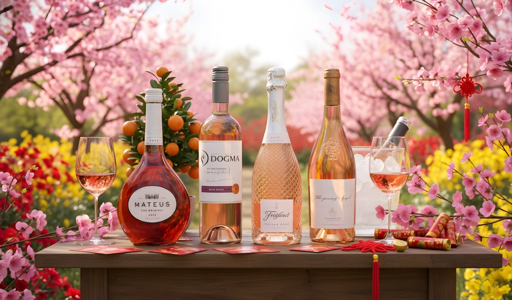 Rượu Vang Hồng Mang Sắc Xuân Đến Mọi Nhà Năm Bính Ngọ