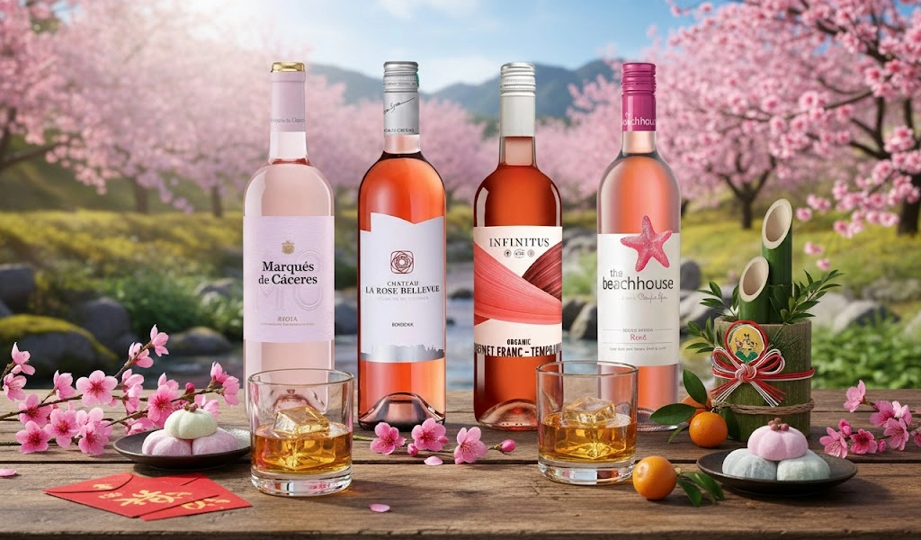 Màu Sắc Rượu Vang Hồng Ngày Tết