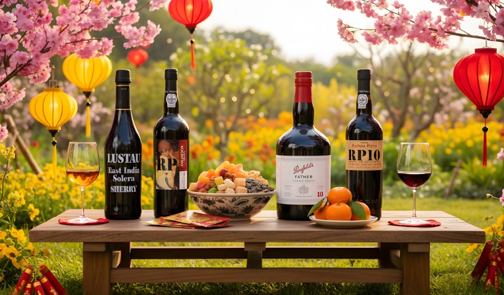 Sắc Đỏ Rượu Vang Giao Thừa