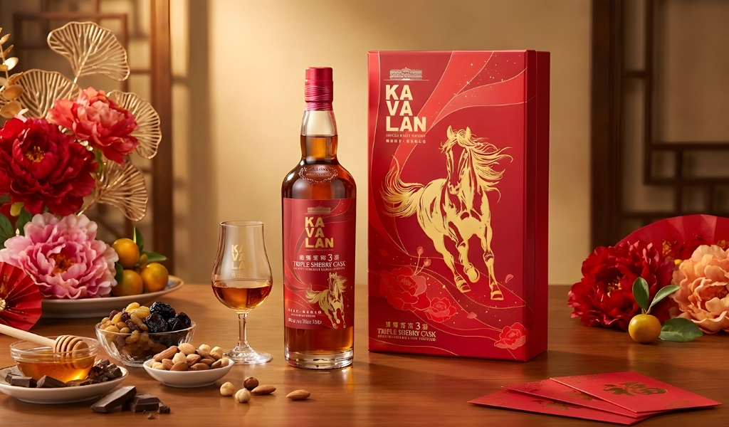 Rượu Whisky Kavalan Triple Sherry Cask Year of The Horse Hộp Quà Tết 2026