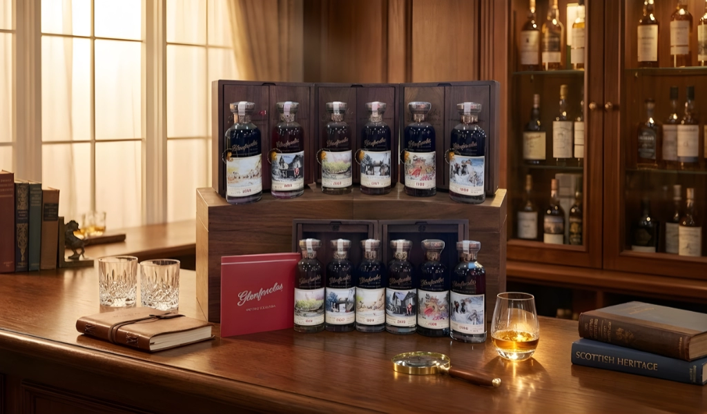 Rượu Whisky Glenfarclas Viet'life Collection Decanter Full Set Limited Edition