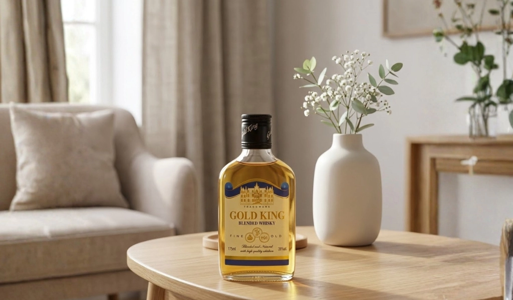 Rượu Whisky Gold King Blended 175ml