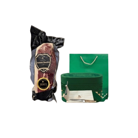 Hộp Quà Đùi Heo Muối 100% Iberico Bellota Đùi Sau Không Xương