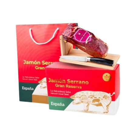 Hộp Quà Đùi Heo Muối Iberico Serrano Gran Reserva Mini 1Kg