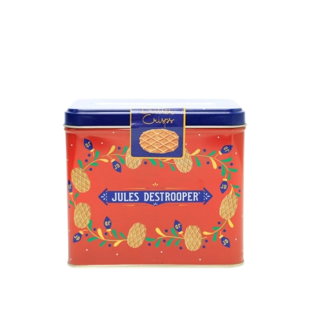 Bánh Quy Bỉ Jules Destrooper Butter Crisps Hộp Thiếc Đỏ Retro Spring Version