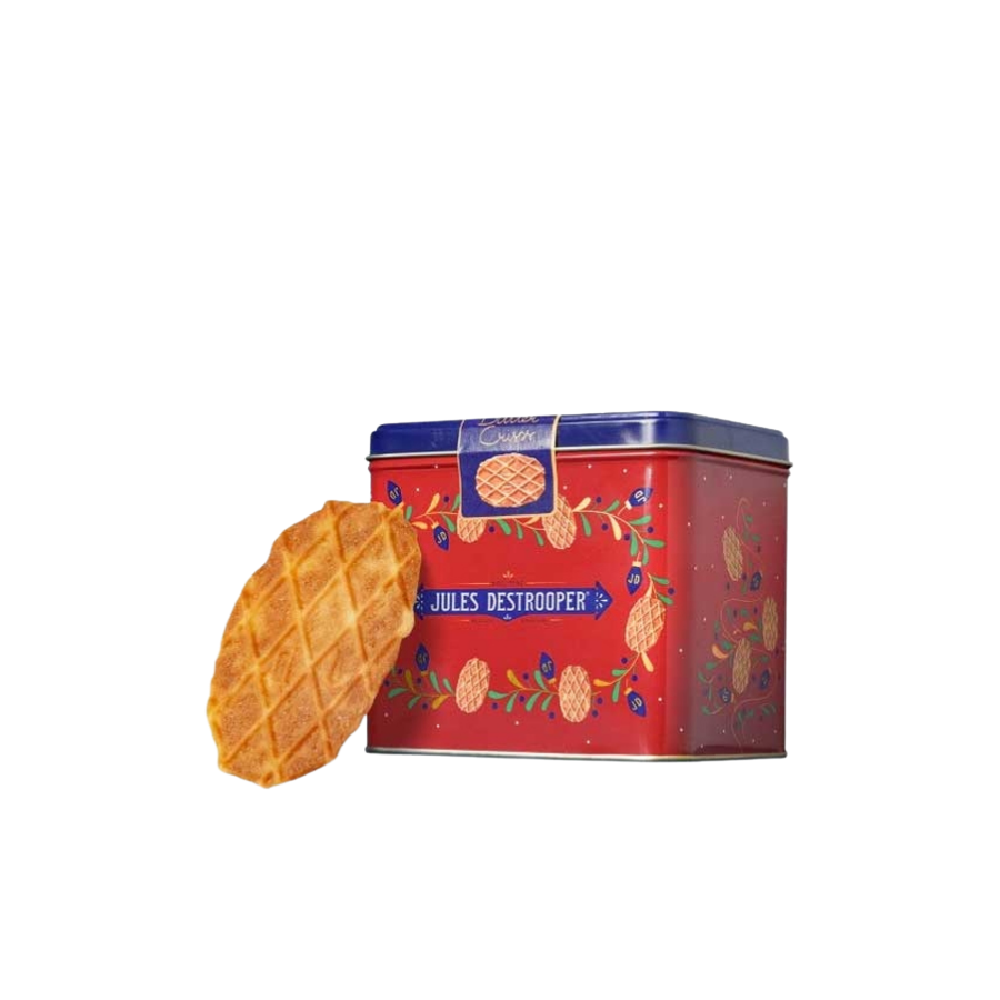 Bánh Quy Bỉ Jules Destrooper Butter Crisps Hộp Thiếc Đỏ Retro Spring Version