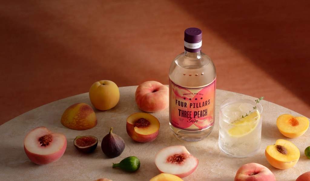 Four Pillars Ra Mắt Gin Three Peach