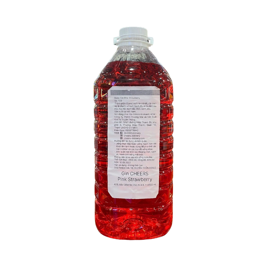Rượu Gin Việt Nam Cheers Pink Strawberry 4500ml