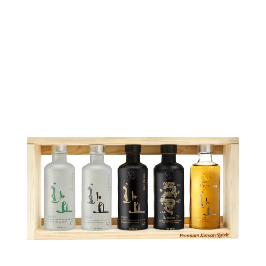Rượu Soju Hàn Quốc Hwayo 5 Set 200ml