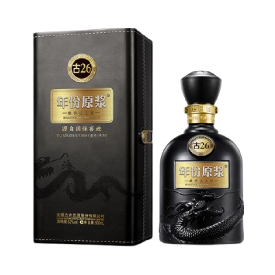 Rượu Cổ Tỉnh Cống Tửu Nguyên Tương Cổ 26/ Gujinggong Vintage Original Liquor Gu 26/ 古井贡酒年份原浆古26