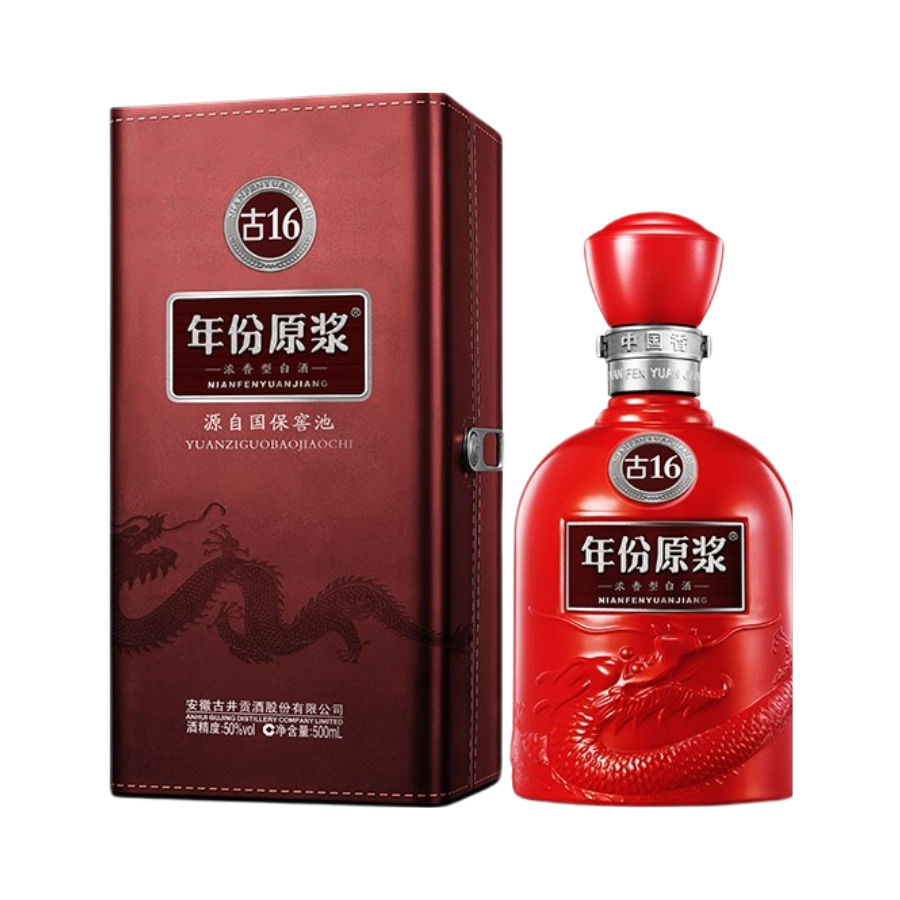 Rượu Cổ Tỉnh Cống Tửu Nguyên Tương Cổ 16/ Gujinggong Vintage Original Liquor Gu 16/ 古井贡酒年份原浆古16
