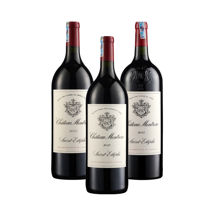 Rượu Vang Đỏ Gift Set Chateau Montrose 2005, 2010, 2015 1.5L