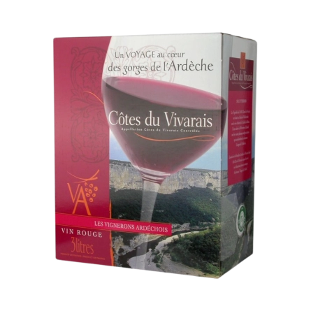 Rượu Vang Bịch Pháp BIB Vignerons Ardechois Cotes du Vivarais 3L